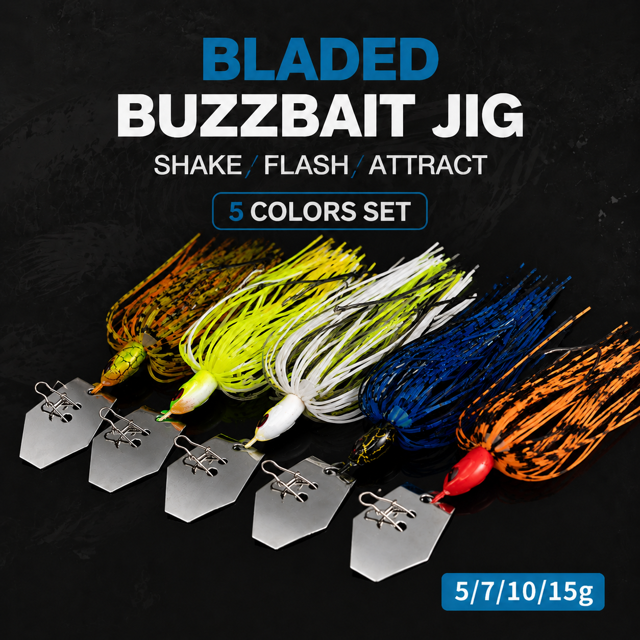 Fishing Lure Blade Bait - Spinnerbait Lure Set Silicone Skirt Metal