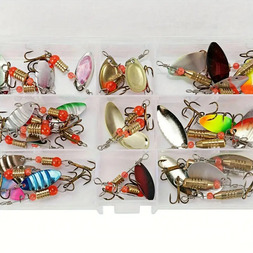 Fishing Lure Spinnerbait - Metal Spoon Fishing Lure Set 30pcs