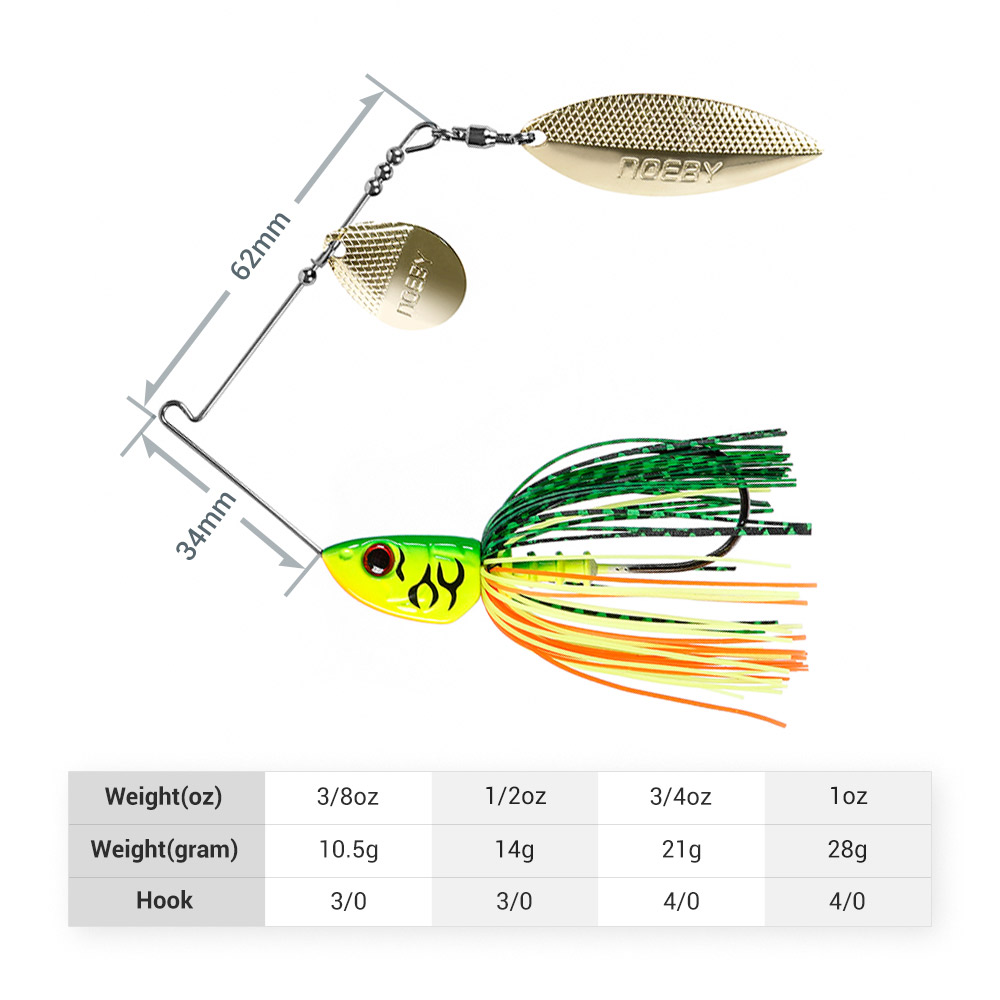 Noeby Spinnerbait 10.5g 14g 21 - Fishing Lure Spinnerbait incelemesi ve fiyatı