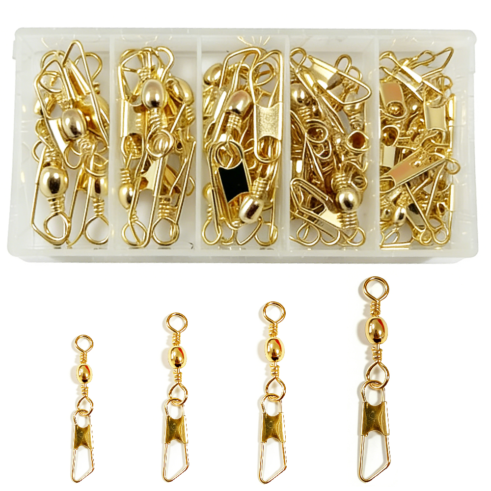 50Pcs Gold Fishing Barrel Swiv - Fishing Lure Accessories incelemesi ve fiyatı