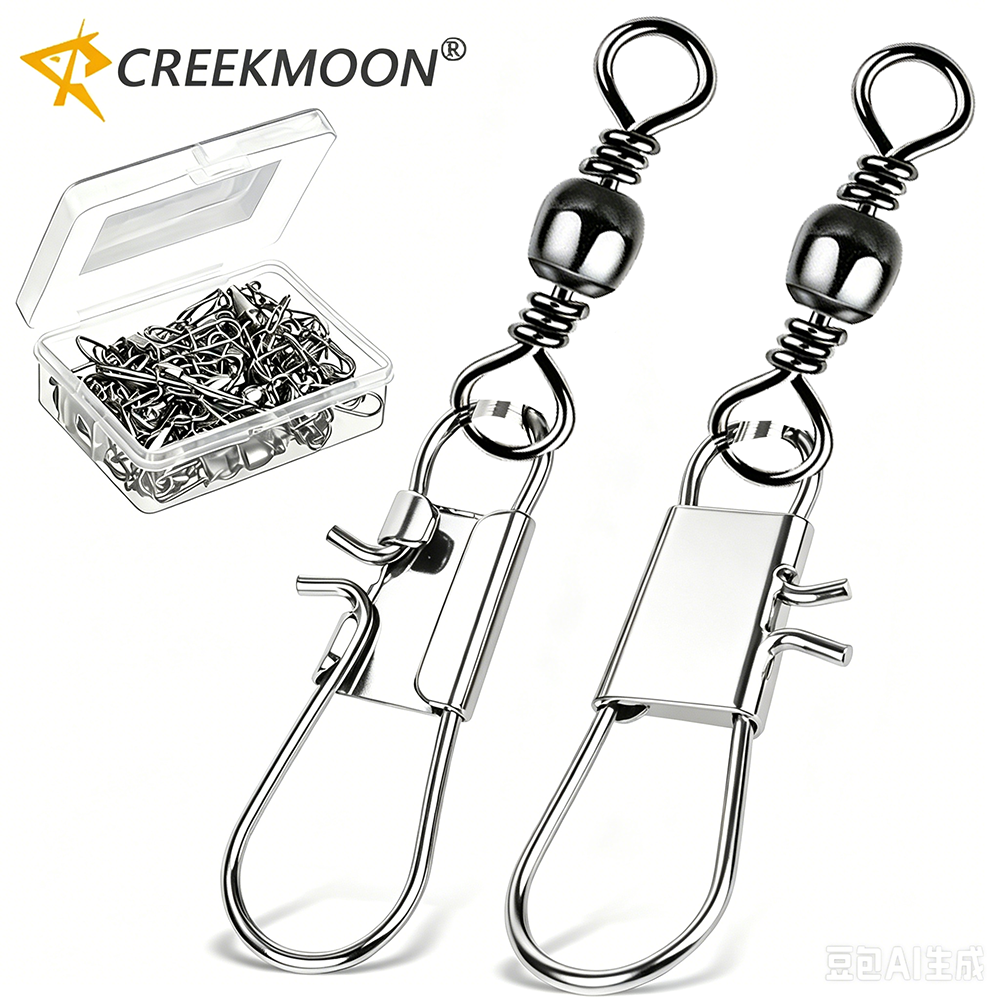 50Pc/box Stainless Steel Swive - Fishing Lure Box incelemesi ve fiyatı