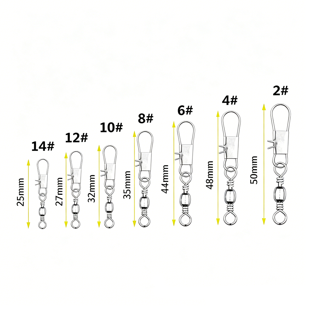 50Pc/box Stainless Steel Swive - Fishing Lure Box incelemesi ve fiyatı