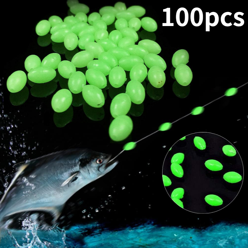 100pcs/lot Oval Night Luminous - Fishing Lure Topwater incelemesi ve fiyatı