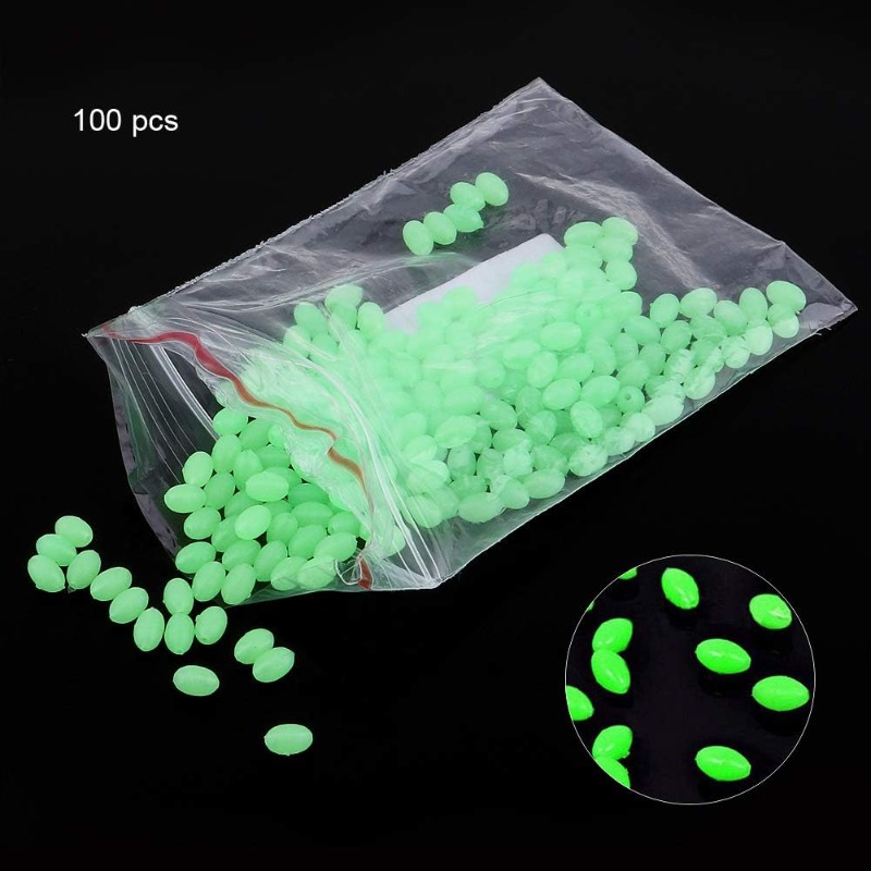 100pcs/lot Oval Night Luminous - Fishing Lure Topwater incelemesi ve fiyatı