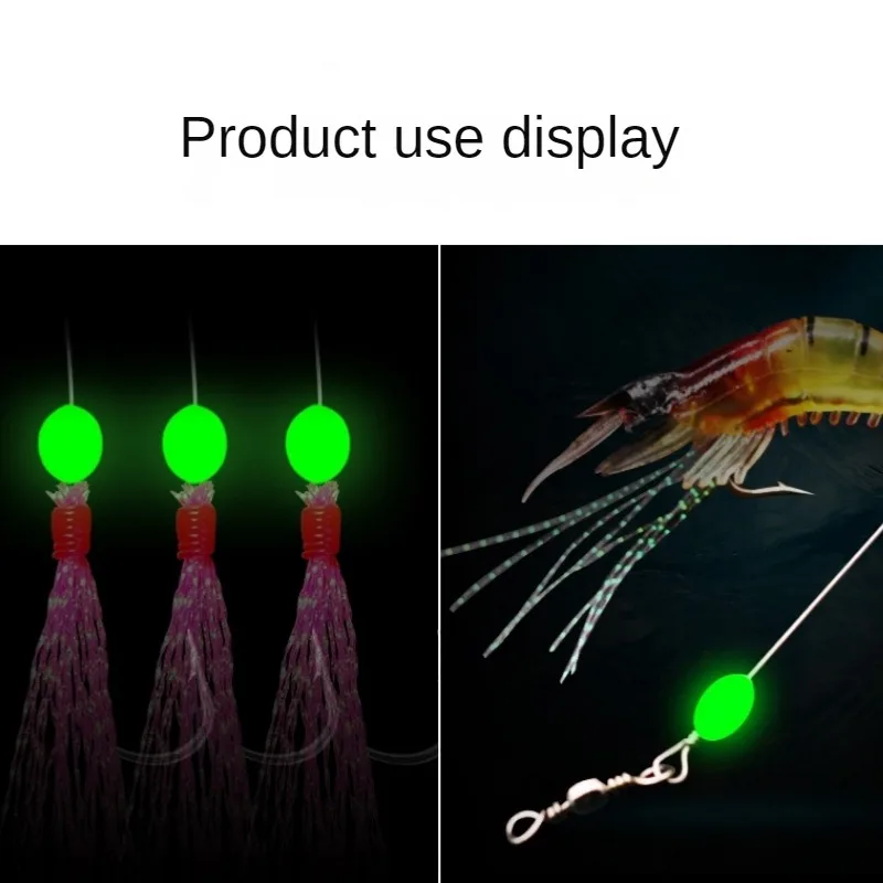 100pcs/lot Oval Night Luminous - Fishing Lure Topwater incelemesi ve fiyatı