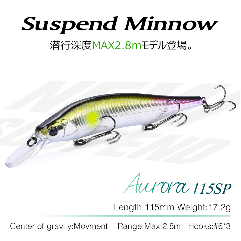 TSURINOYA 115mm 17.2g Suspendi - Fishing Lure Jerkbait incelemesi ve fiyatı