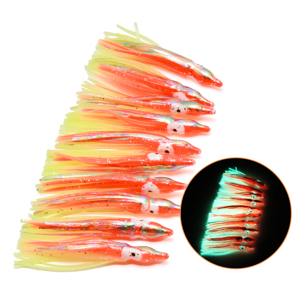 10 pcs soft light octopus squi - Fishing Lure Buzzbait incelemesi ve fiyatı