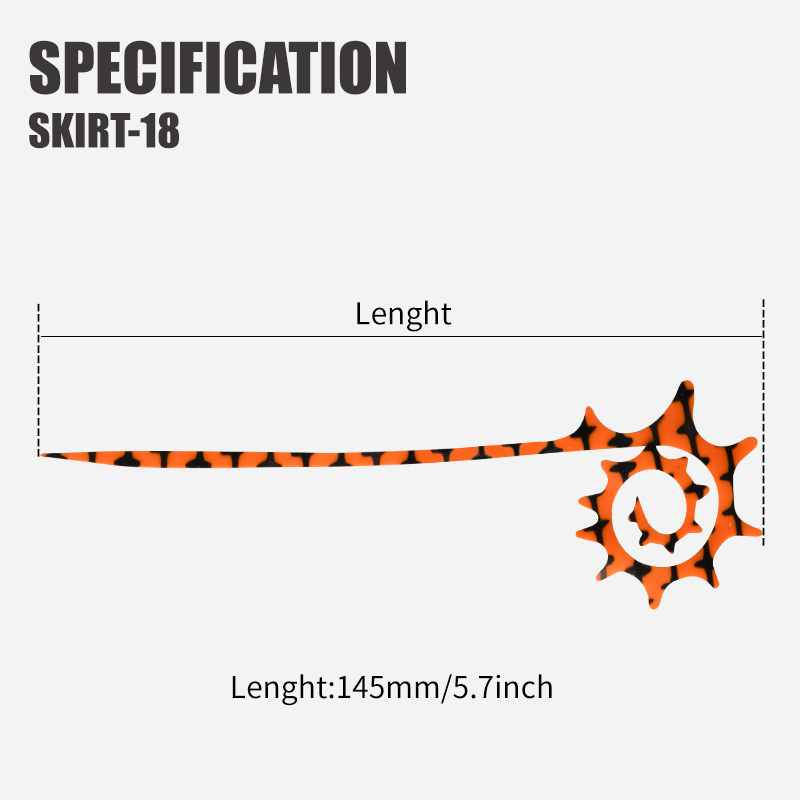 TEASER 5pcs SKIRT-18 145mm Sil - Fishing Lure Jig incelemesi ve fiyatı