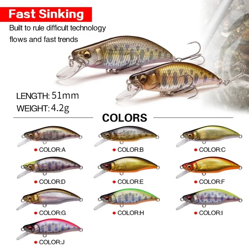 1pc Japan Design 51mm 4.2g Sin - Fishing Lure Crankbait incelemesi ve fiyatı