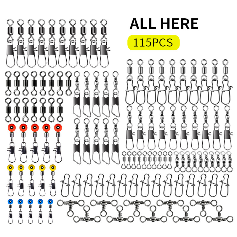 115pcs Fishing Swivel Connecto - Fishing Lure Kit incelemesi ve fiyatı