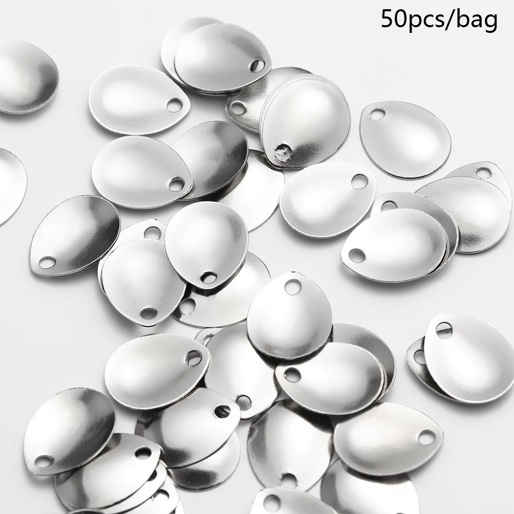50PCS Silver Smooth Nickel Seq - Fishing Lure Spinner incelemesi ve fiyatı