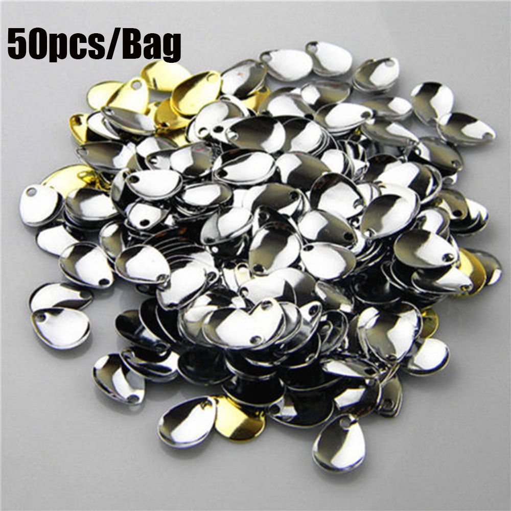 50PCS Silver Smooth Nickel Seq - Fishing Lure Spinner incelemesi ve fiyatı