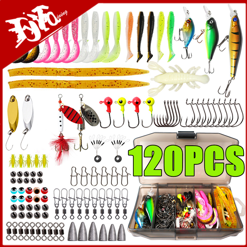 New 120PCS Fishing Lure Set So - Fishing Lure Spinnerbait incelemesi ve fiyatı