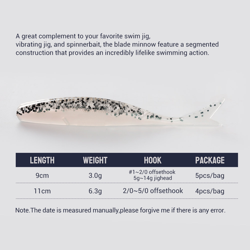 NOEBY Soft Lure Blade Minnow 9 - Fishing Lure Blade Bait incelemesi ve fiyatı
