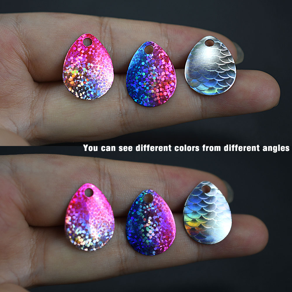 6Pcs Iridescent Fish Scale Spo - Fishing Lure Blade Bait incelemesi ve fiyatı