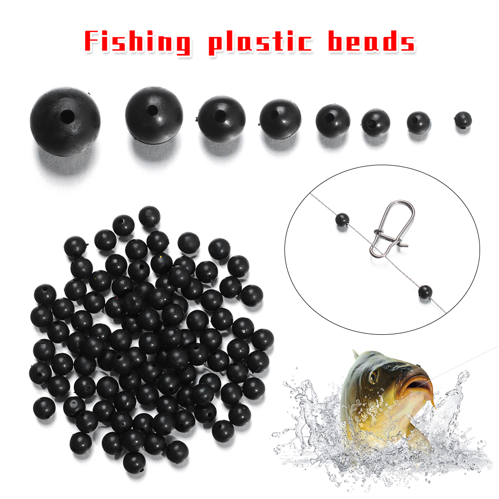100pcs/lot Fishing Beads Space - Fishing Lure Soft Plastic incelemesi ve fiyatı