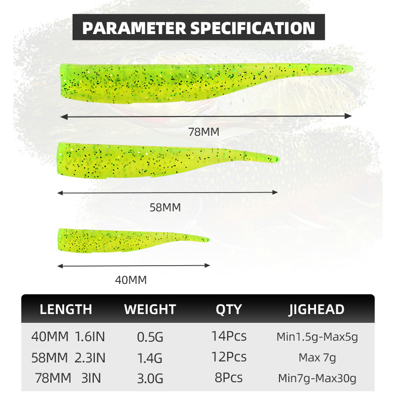 BLUX New Dart Worm Soft Bait 5 - Fishing Lure Soft Plastic incelemesi ve fiyatı