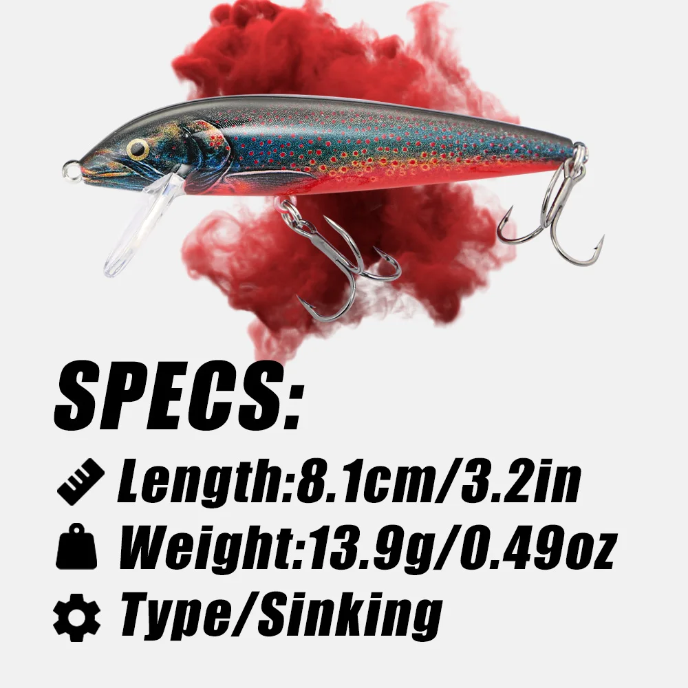 B&U 80mm Sinking Minnow Wobbli - Fishing Lure Jerkbait incelemesi ve fiyatı