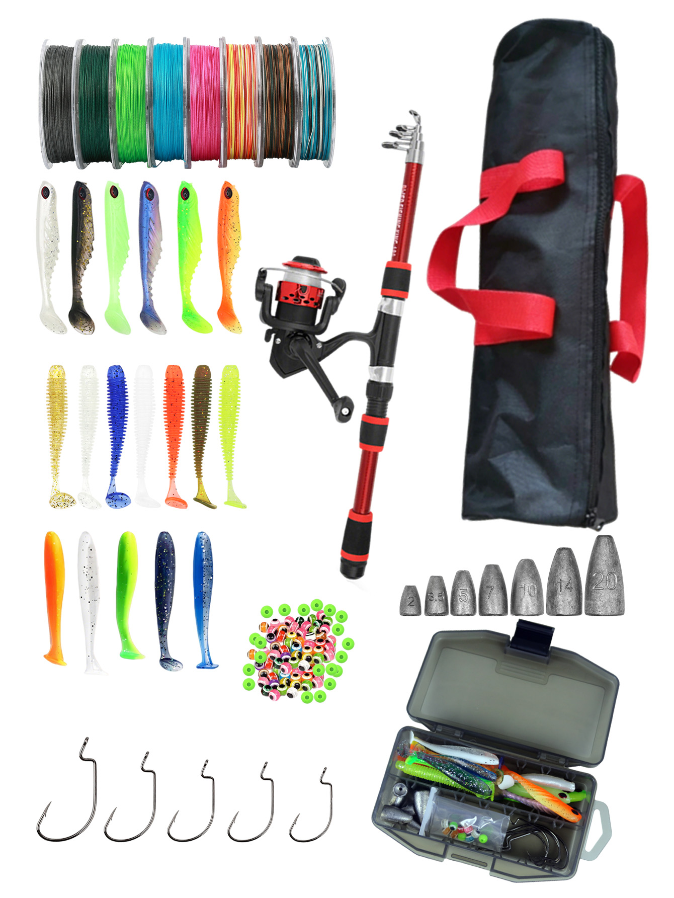 Fishing Rod Reel Combos Collap - Fishing Lure Spinner incelemesi ve fiyatı