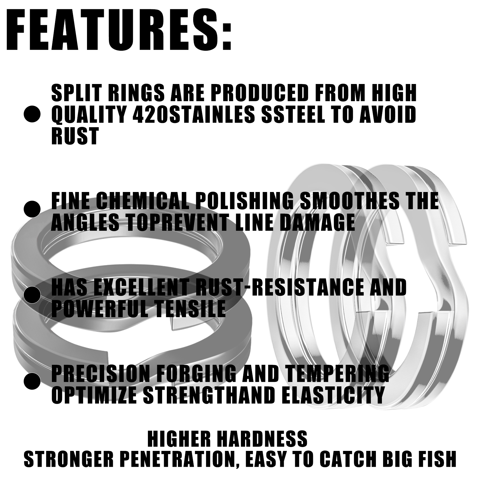 100pcs Fishing Split Rings Sta - Fishing Lure Making Kit incelemesi ve fiyatı