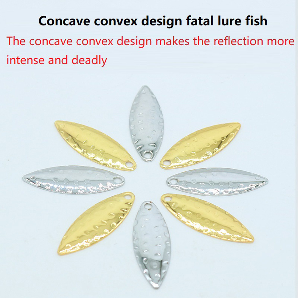 10Pcs/lot Willow leaf Sequin P - Fishing Lure Spinner incelemesi ve fiyatı