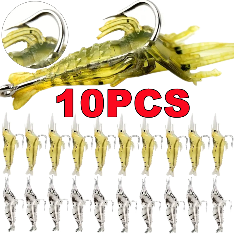 New 10-1PC Artificial Soft Shr - Fishing Lure Crankbait incelemesi ve fiyatı