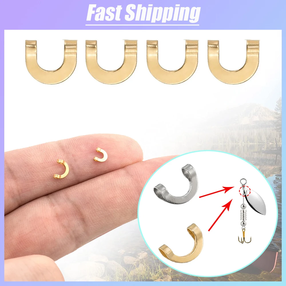 100pcs Fishing U Shaped Fixed  - Fishing Lure Spinnerbait incelemesi ve fiyatı