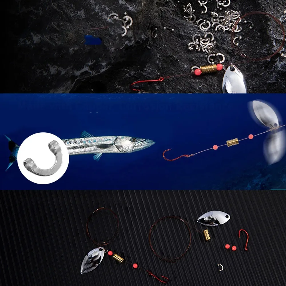100pcs Fishing U Shaped Fixed  - Fishing Lure Spinnerbait incelemesi ve fiyatı
